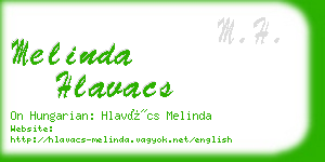 melinda hlavacs business card